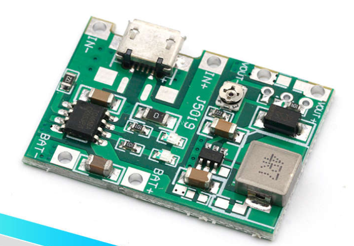 3.7V升9V 5V 万用表改装18650锂电池充电升压放电一体可调模块2A