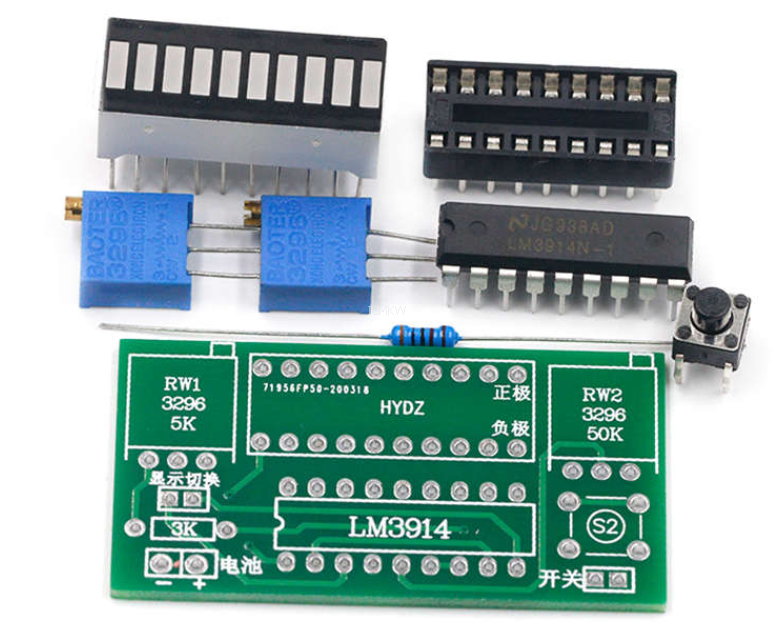 LED电量指示计散件模块电量显示表套件电量测试仪2.4-20v电池可用