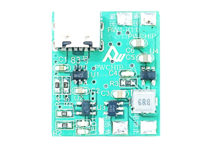 锂电池充放电板子5V0.5A充和放电，输入可抗40V浪涌-83号板