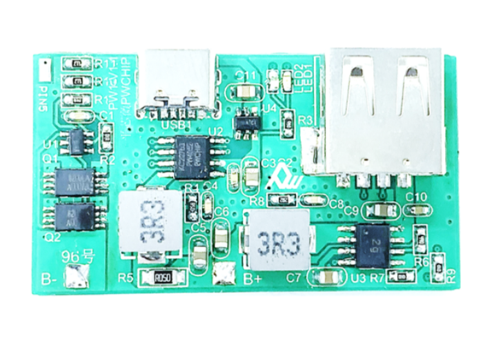 锂电池充放电板子 5V2A 充电和升压放电 5V2.4A， 输入抗压 36V-96号板